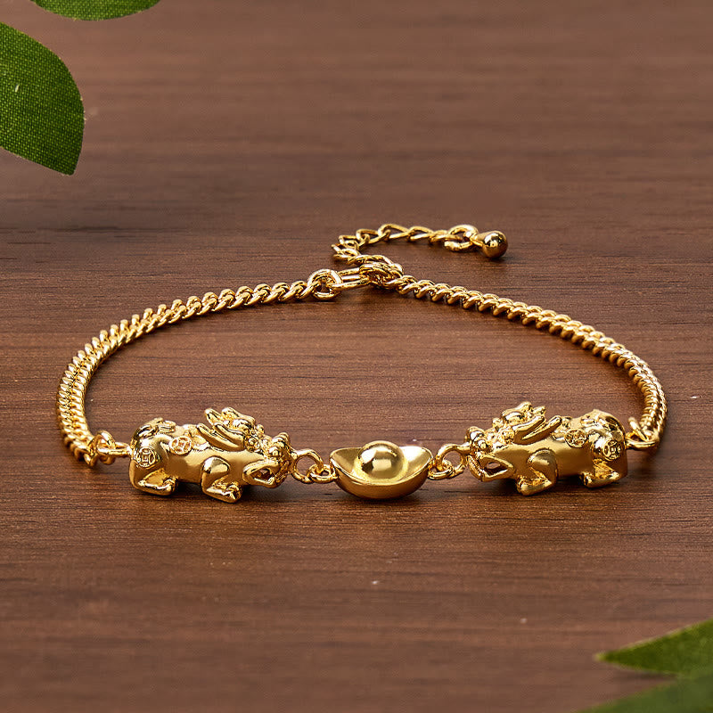 FuAttract Wealth Protection Brass Pixiu Bracelet for Luck & Prosperity - image 3