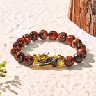 FuAttract Courage Protection Wealth & Power Red Tiger's Eye Pixiu Bracelet - 14mm - image 0