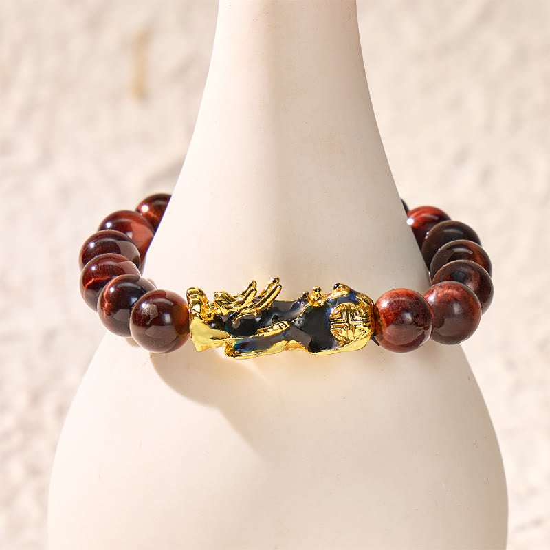 FuAttract Courage Protection Wealth & Power Red Tiger's Eye Pixiu Bracelet - image 4