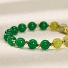 FuAttract Harmony & Growth Chinese Zodiac Green Agate Serpentine Jade Silver Bracelet  - image 6