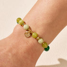 FuAttract Harmony & Growth Chinese Zodiac Green Agate Serpentine Jade Silver Bracelet  - image 4