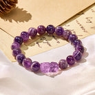 FuAttract Wealth Inner Peace Luck & Protection Amethyst Pixiu Bracelet - 10mm - image 0