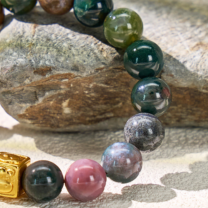FuAttract Blessing Harmony Bracelet – Indian Agate Fu Character Chinese Zodiac Charm - image 5