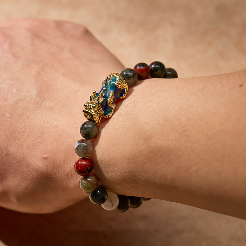 FuAttract Wealth Attraction & Protection Vitality African Bloodstone Pixiu Bracelet  - image 3