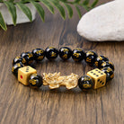 FuAttract Protection & Prosperity – Black Onyx Om Mani Padme Hum Pixiu Bracelet - 12mm - image 0