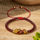 FuAttract Vitality Confidence & Prosperity Flow – Garnet Pixiu Bracelet  - Pixiu - image 0