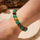 FuAttract Luck Courage & Prosperity Flow – Green Aventurine Tiger's Eye Pixiu Bracelet - image 3