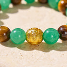 FuAttract Luck Courage & Prosperity Flow – Green Aventurine Tiger's Eye Pixiu Bracelet - image 4