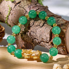 FuAttract Opportunity Vitality & Prosperity Flow – Green Aventurine Pixiu Bracelet  - image 1