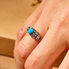 FuAttract Wealth Attraction Prosperity Flow – Pixiu South Red Agate Turquoise Ring for Energy Balance - image 10