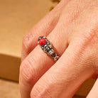 FuAttract Wealth Attraction Prosperity Flow – Pixiu South Red Agate Turquoise Ring for Energy Balance - image 3