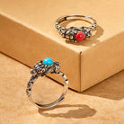 FuAttract Wealth Attraction Prosperity Flow – Pixiu South Red Agate Turquoise Ring for Energy Balance - image 5
