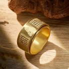 FuAttract Luck Strength & Protection Titanium Steel Chinese Zodiac Ring  - Gold - Dragon & Snake  - US 13 - image 0