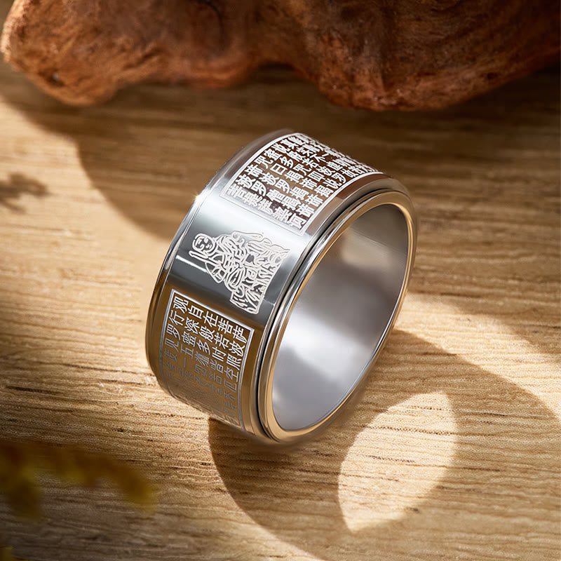 FuAttract Luck Strength & Protection Titanium Steel Chinese Zodiac Ring  - Silver - Rooster  - US 13 - image 11