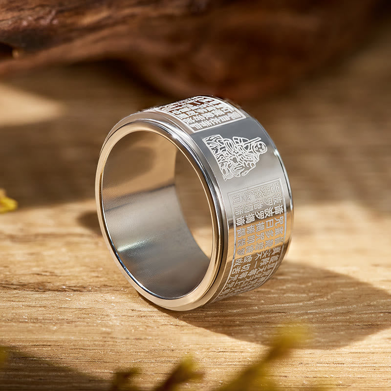 FuAttract Luck Strength & Protection Titanium Steel Chinese Zodiac Ring  - image 13
