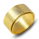 FuAttract Luck Strength & Protection Titanium Steel Chinese Zodiac Ring  - Gold - Pig & Dog  - US 13 - image 26