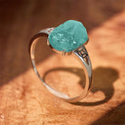 FuAttract Clarity Prosperity Wealth Attraction & Protection Blue Jadeite Pixiu Ring - image 1