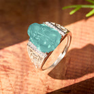 FuAttract Clarity Prosperity Wealth Attraction & Protection Blue Jadeite Pixiu Ring - image 7