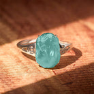 FuAttract Clarity Prosperity Wealth Attraction & Protection Blue Jadeite Pixiu Ring - Classic Pi Xiu - image 0