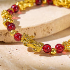 FuAttract Vitality Prosperity Wealth Attraction & Protection Garnet Pixiu Bracelet - image 4