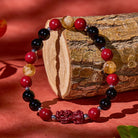 FuAttract Focus Strength & Prosperity – Cinnabar Black Obsidian Citrine Pyramid Pixiu Bracelet - image 2