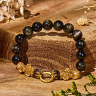 FuAttract Clarity Protection & Prosperity Golden Obsidian Pixiu Bracelet  - image 2