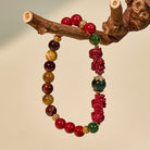 FuAttract Balance Courage & Prosperity – Cinnabar Hetian Jade Tiger's Eye Pixiu Bracelet - image 3