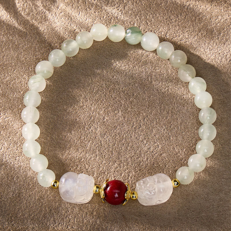 FuAttract Wealth Harmony Vitality & Prosperity Jade Red Agate Pixiu Bracelet - image 2