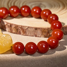 FuAttract Luck Wealth Courage & Prosperity South Red Agate Yellow Jade Pixiu Bracelet - image 3