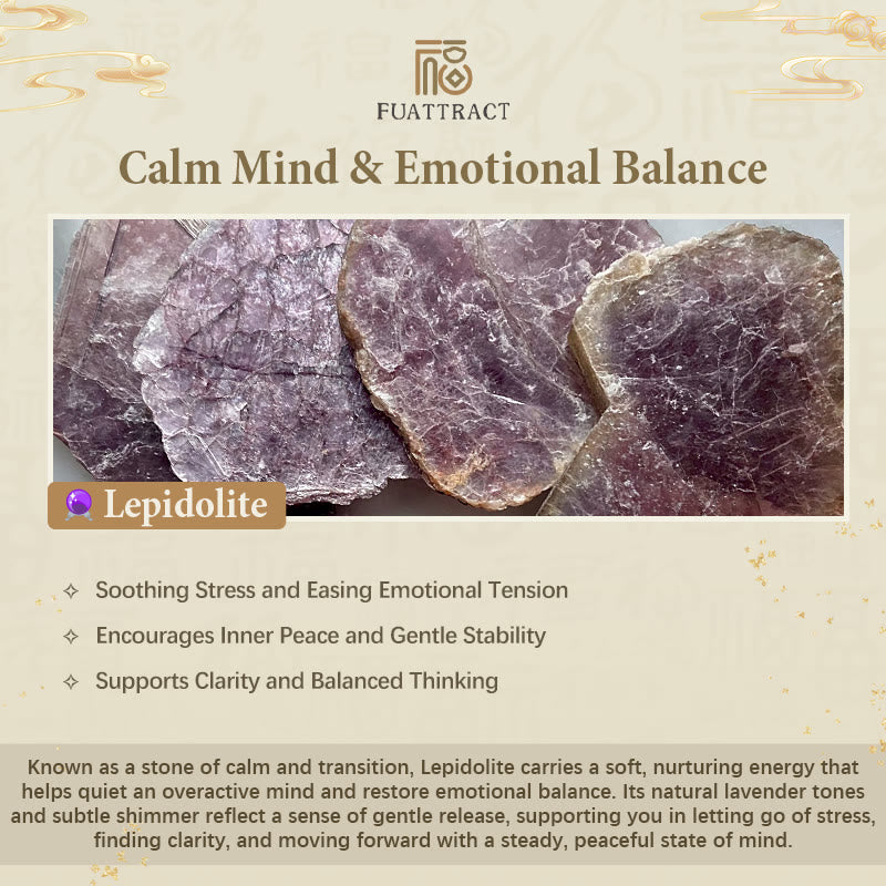 FuAttract Calm Energy & Prosperity Balance Protection Lepidolite Pixiu Bracelet - image 7