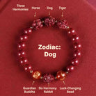 FuAttract  Balance Luck Inner Strength Chinese Zodiac Om Mani Mantra Cinnabar Red Agate Bracelet  - Amitabha – Dog - 10mm - image 21