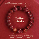 FuAttract  Balance Luck Inner Strength Chinese Zodiac Om Mani Mantra Cinnabar Red Agate Bracelet  - Samantabhadra – Snake - 10mm - image 17