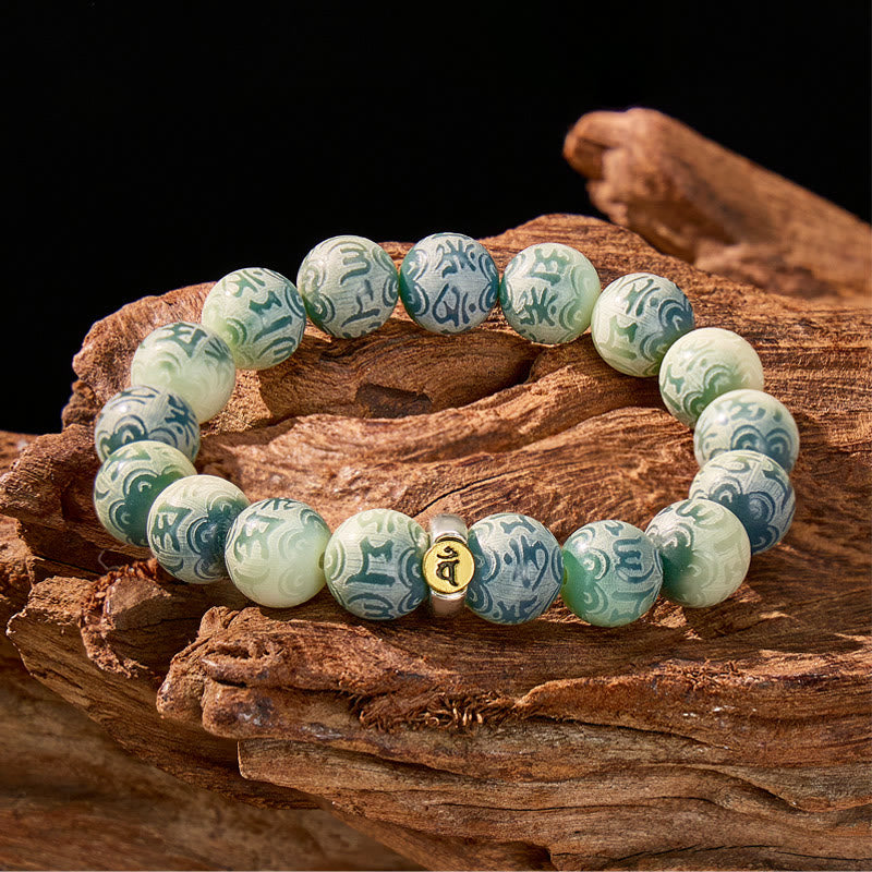 FuAttract Spiritual Awakening & Protection Bodhi Seed Om Mani Mantra & Chinese Zodiac Bracelet - Vairocana – Monkey - image 0