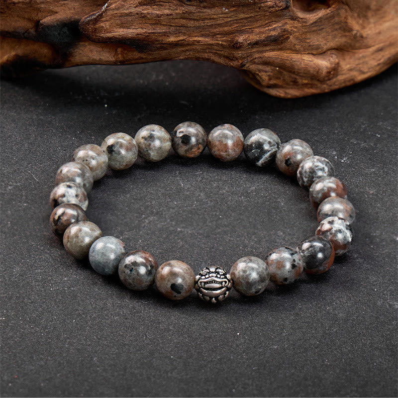 FuAttract Inner Power Protection Yooperlite S925 Sterling Silver & Pixiu Bracelet - image 1