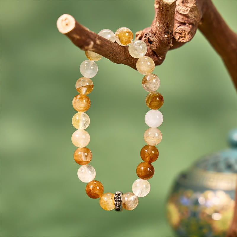 FuAttract Wealth Luck & Positive Energy Yellow Glue Flower Chinese Zodiac Pixiu Bracelet - image 3