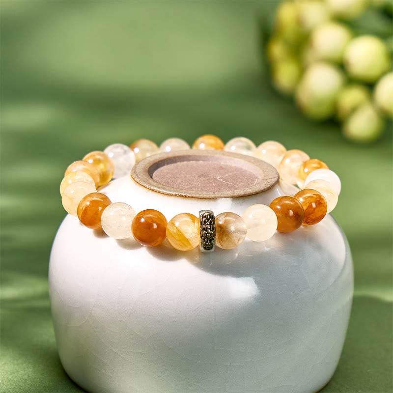 FuAttract Wealth Luck & Positive Energy Yellow Glue Flower Chinese Zodiac Pixiu Bracelet - image 4