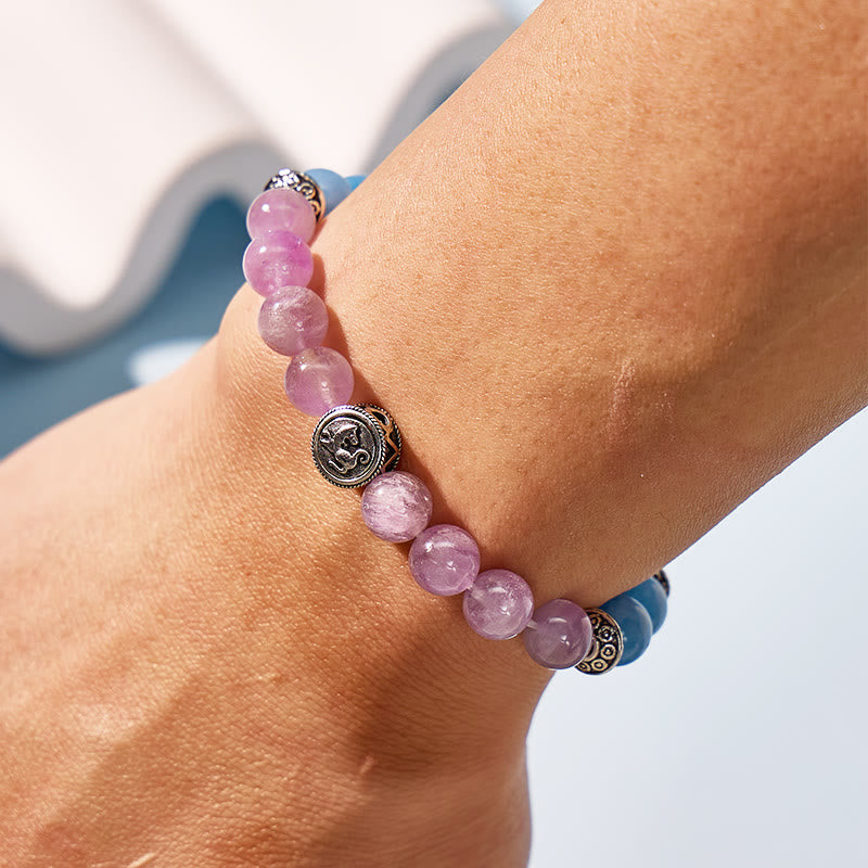 FuAttract Calm Clarity & Emotional Balance Amethyst Aquamarine Chinese Zodiac Bracelet - image 4