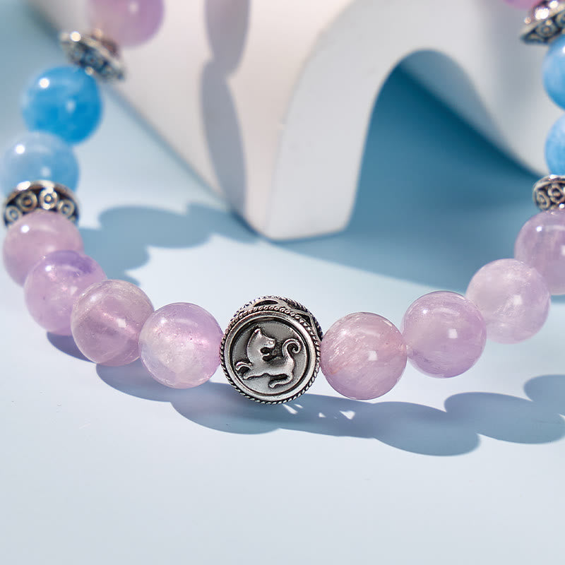 FuAttract Calm Clarity & Emotional Balance Amethyst Aquamarine Chinese Zodiac Bracelet - image 5