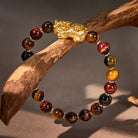 FuAttract Power Wealth & Protection Tri-Color Tiger's Eye Pixiu Bracelet  - image 3