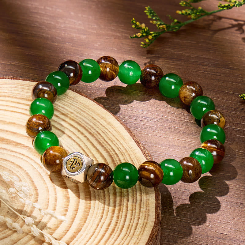 FuAttract Courage Growth & Lucky Tiger's Eye Green Aventurine Chinese Zodiac Bracelet - image 4