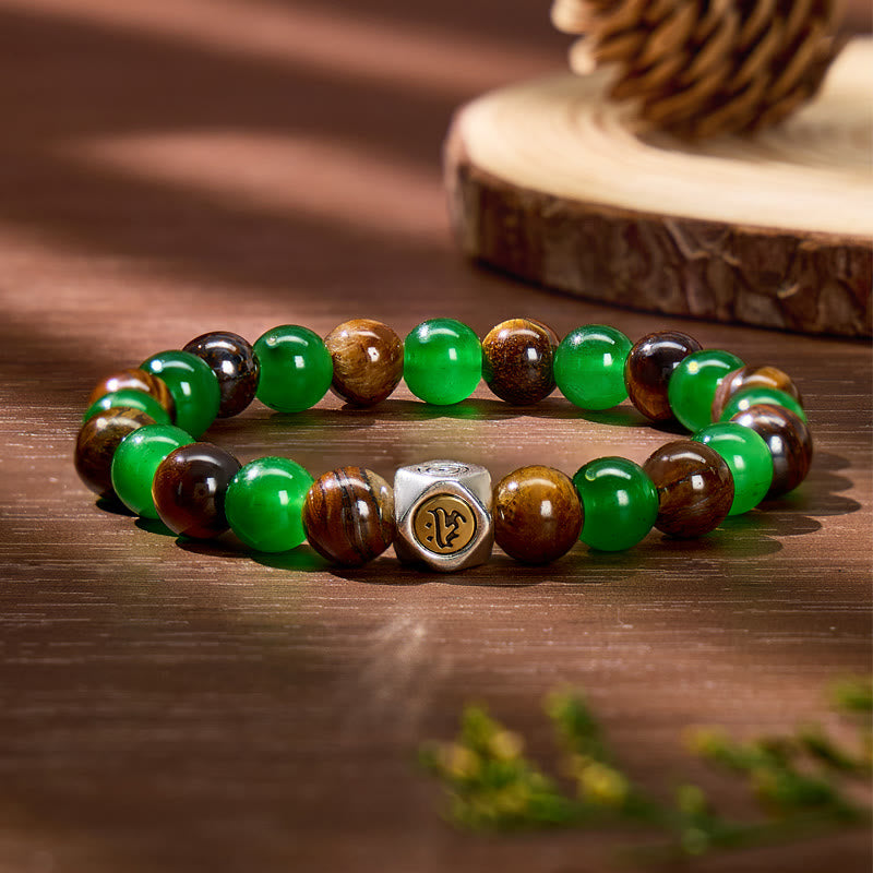 FuAttract Courage Growth & Lucky Tiger's Eye Green Aventurine Chinese Zodiac Bracelet - Amitabha – Dog / Pig - image 23