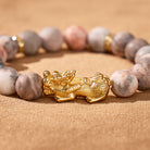FuAttract Inner Peace Love Balance & Prosperity Pink Zebra Jasper Pixiu Bracelet - image 6