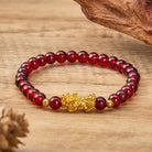 FuAttract Inner Strength Vitality & Wealth Flow – Garnet Pixiu Energy Bracelet - Pixiu - image 0
