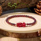 FuAttract Vitality & Prosperity Energy Enhance Garnet Purple Clay Pixiu Bracelet - 4mm - image 0