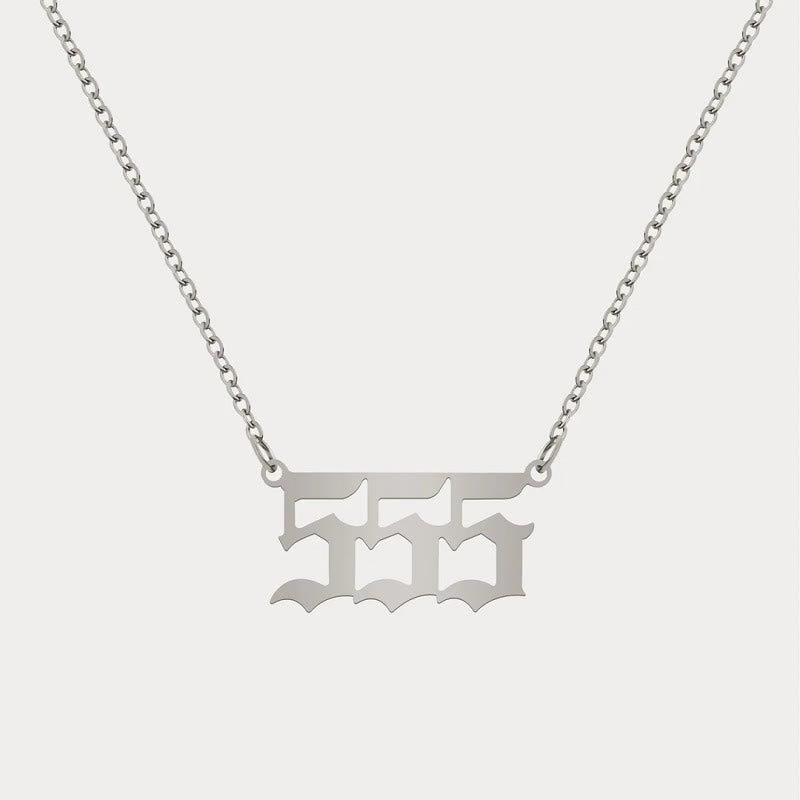 FuAttract Destiny Guidance Intuition Stainless Steel Angel Numbers Necklace - Silver - 555 - image 21