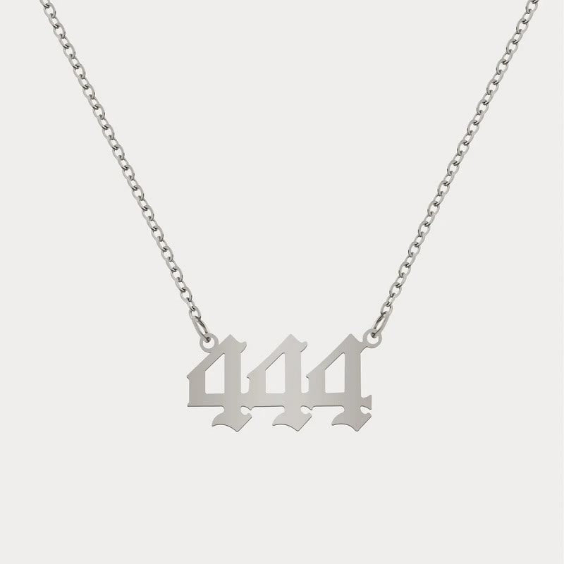 FuAttract Destiny Guidance Intuition Stainless Steel Angel Numbers Necklace - Silver - 444 - image 19