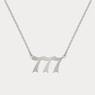 FuAttract Destiny Guidance Intuition Stainless Steel Angel Numbers Necklace - Silver - 777 - image 1