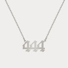 FuAttract Destiny Guidance Intuition Stainless Steel Angel Numbers Necklace - Silver - 444 - image 19