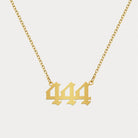 FuAttract Destiny Guidance Intuition Stainless Steel Angel Numbers Necklace - Gold - 444 - image 18