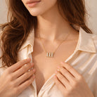 FuAttract Destiny Guidance Zircon Sparkle & Brass Strength Angel Numbers Necklace - image 4